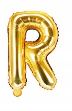 

Balon foliowy Litera "r" 35cm, złoty
