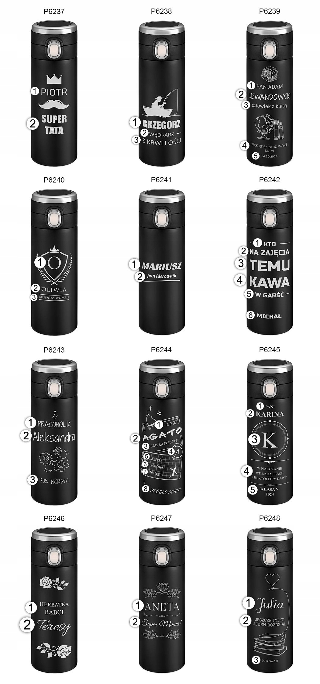 KUBEK TERMICZNY TERMOS Z USTNIKIEM LED Z GRAWEREM 400ml + GRATIS Waga produktu z opakowaniem jednostkowym 0.3 kg