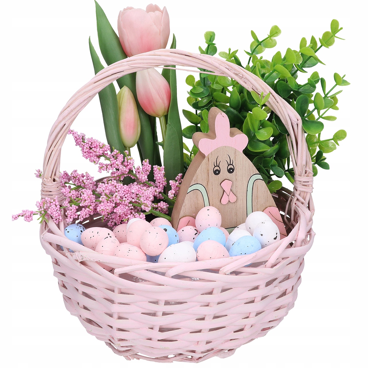 KOSZYCZEK WIKLINOWY KOSZYK NA ŚWIĘCONKĘ WIELKANOC ŻONKILE PREZENTOWY Rodzaj koszyk
