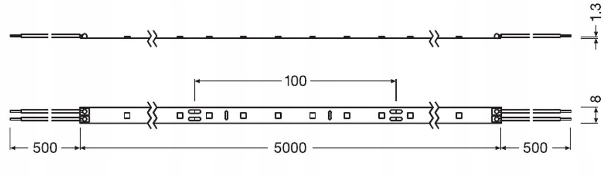 LEDVANCE taśma pasek 24W 24V 500LED 6500K 5m Długość 5 m