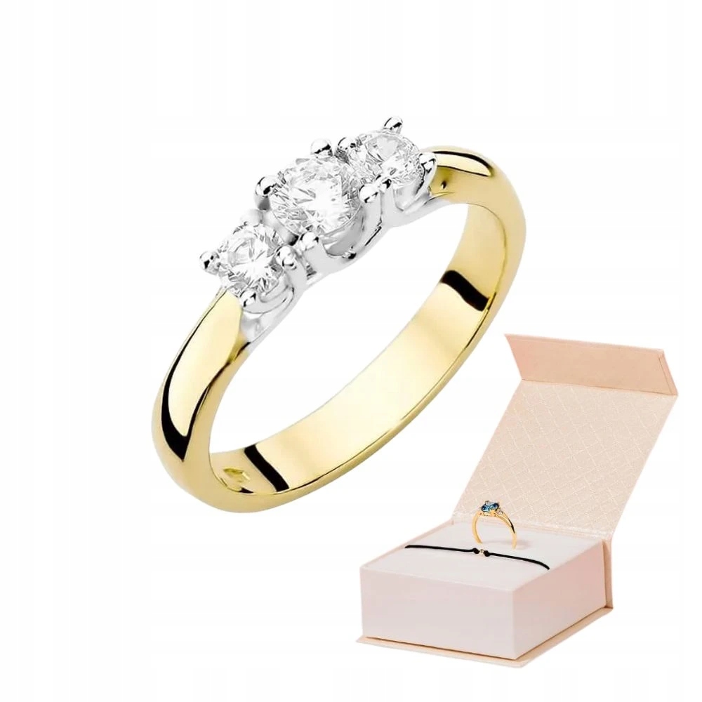 Prstýnek Zlato 585 S Laboratorně Vytvořeným Diamantem 0,25 ct Zlatý Náramek