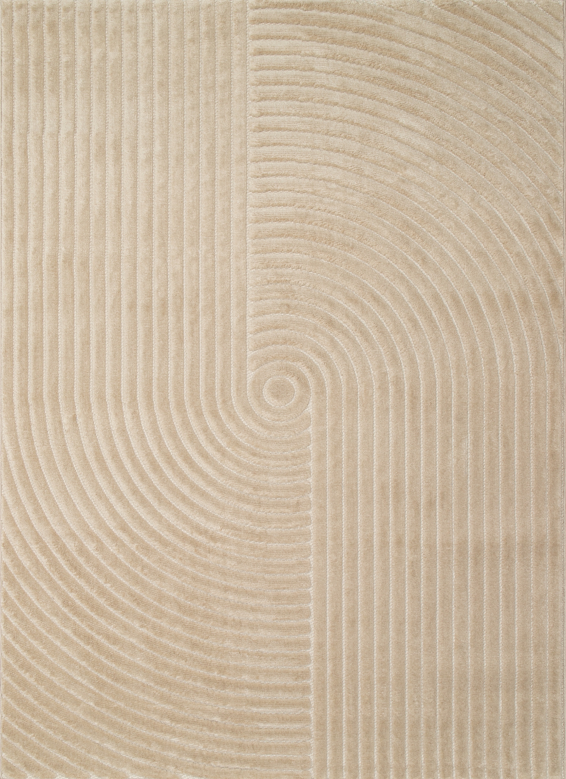 Béžový koberec do obývačky, moderný vyrezávaný vzor boho, 120 x 160 cm