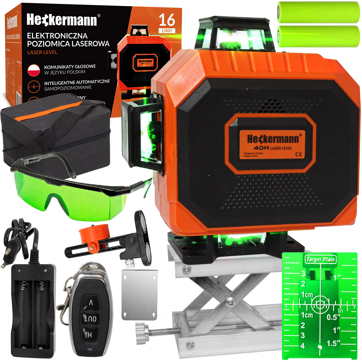 POZIOMICA LASEROWA 360° LASER 4D KOMUNIKATY PL