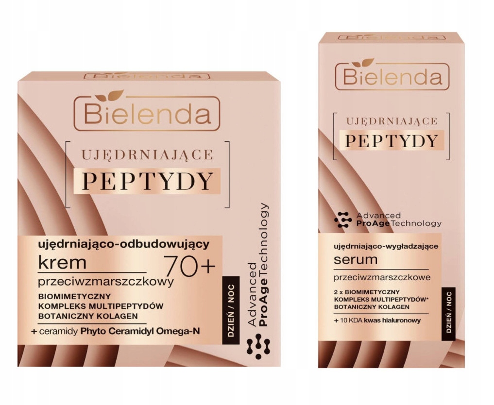 BIELENDA UJĘDR. PEPTYDY ZESTAW 70+ KREM+ SERUM