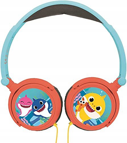 Lexibook HP015BS Baby Shark Nickelodeon-stereo Headphone, Kids Safe Volume,