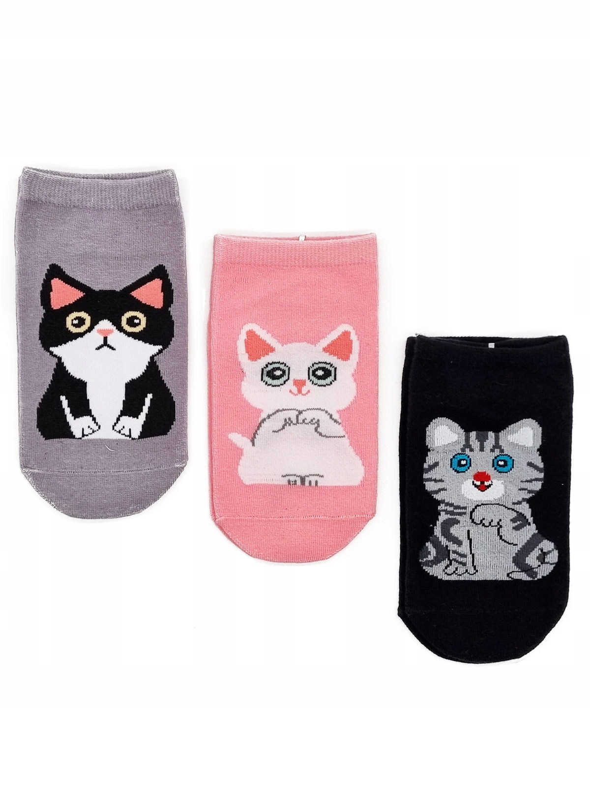 

3x Skarpetki Stopki Bawełniane Kotki 31-34