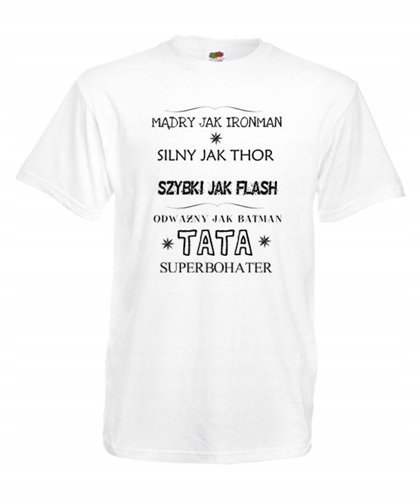 

L Koszulka Męska Tato Dzień Taty Ojca Dad Wzory