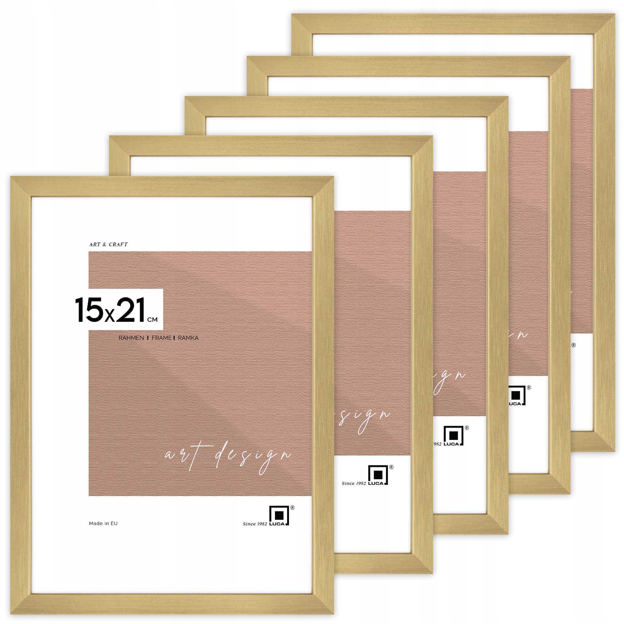 Sada Fotorámečků Balíček 5ks 15x21 Zlaté