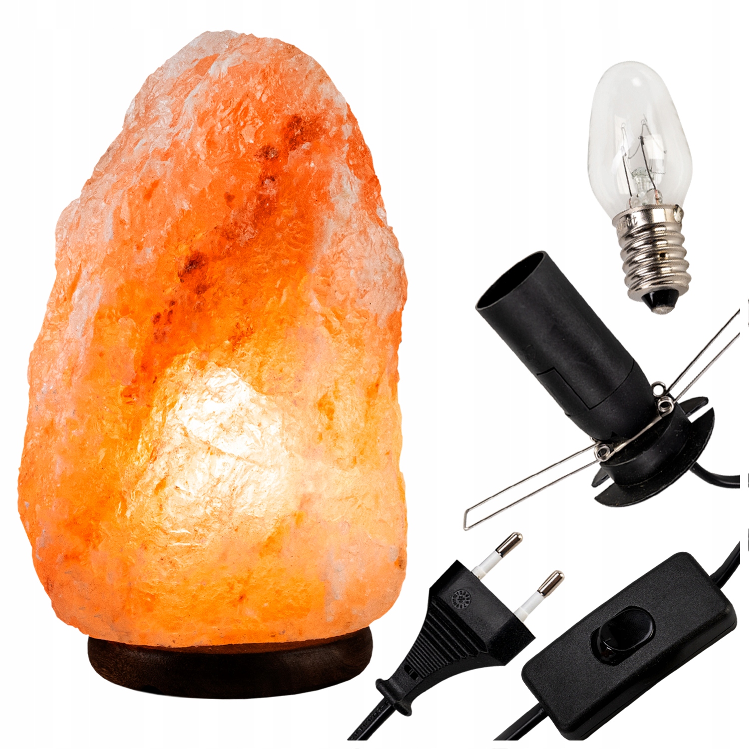 Lampa Solna 5-7 kg Lampka Nocna sól himalajska Jonizator Z Soli Na Biurko-Zdjęcie-0