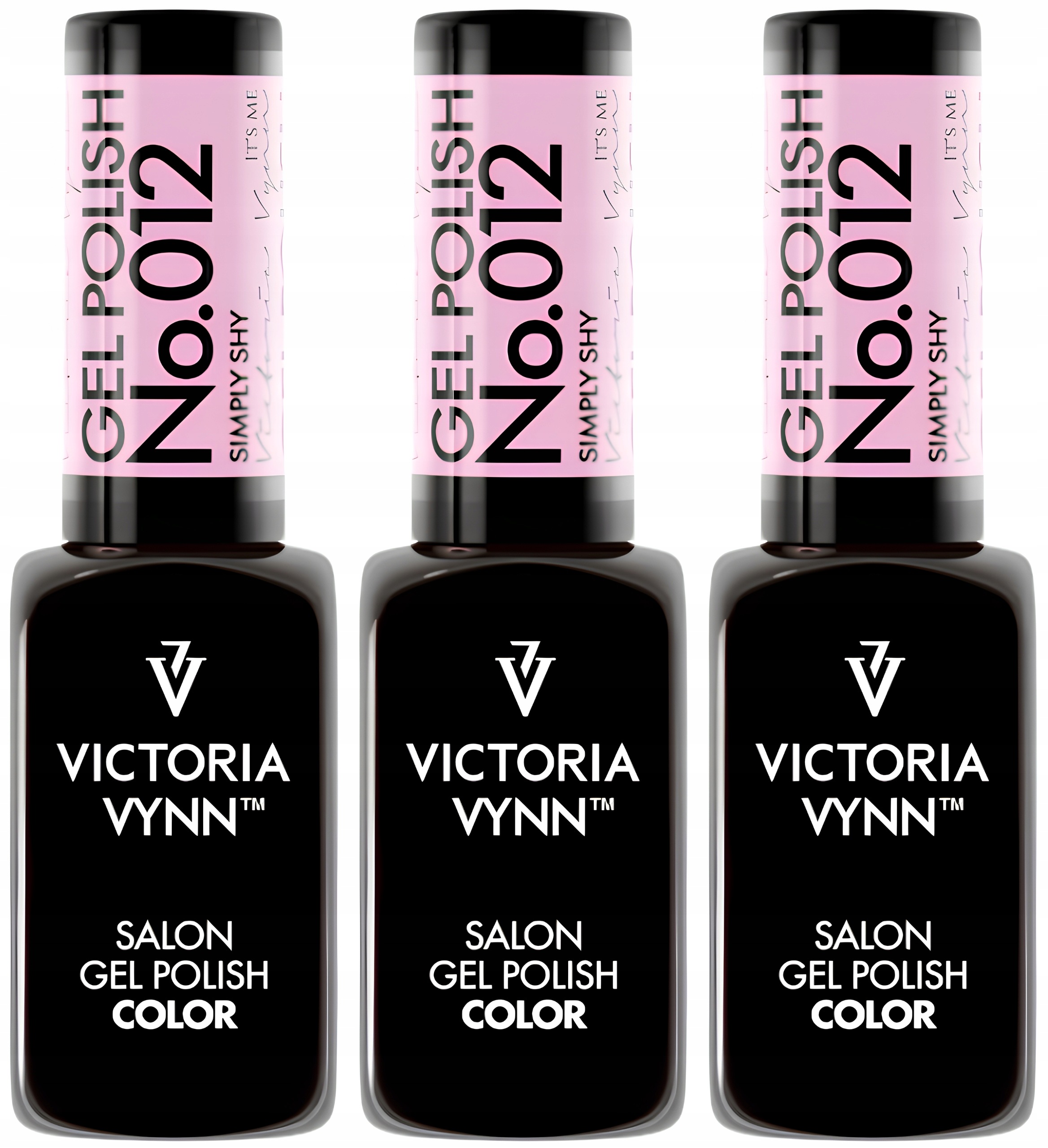 3 x Victoria Vynn Gel Polish 012 Simply Shy, 8 ML