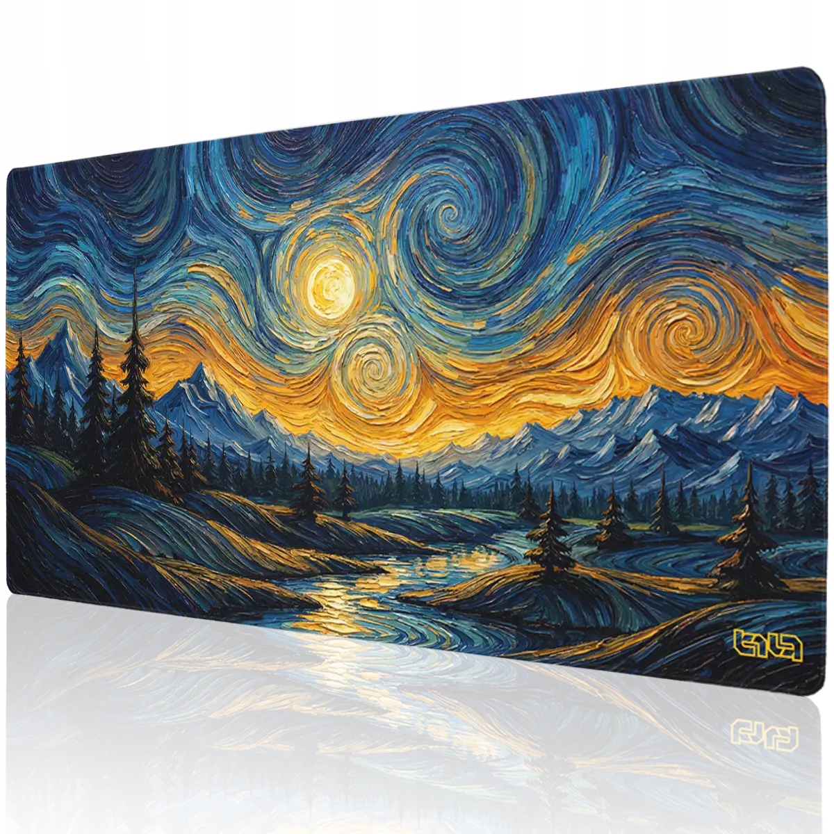 Podkładka Pod Mysz Gamingowa Wiry Nocnych Gwiazd 100x50 Tilt Wytrzymała