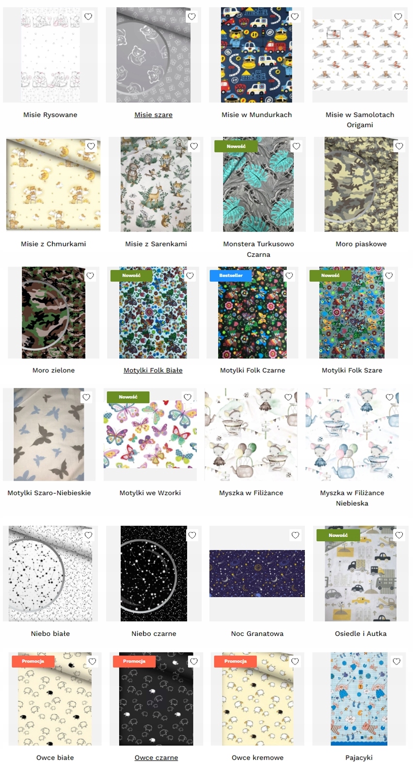 POSZEWKA JASKIEK 100% BAWEŁNA 360 WZORÓW 40x50 CM Wymiary poduszki 40x50cm