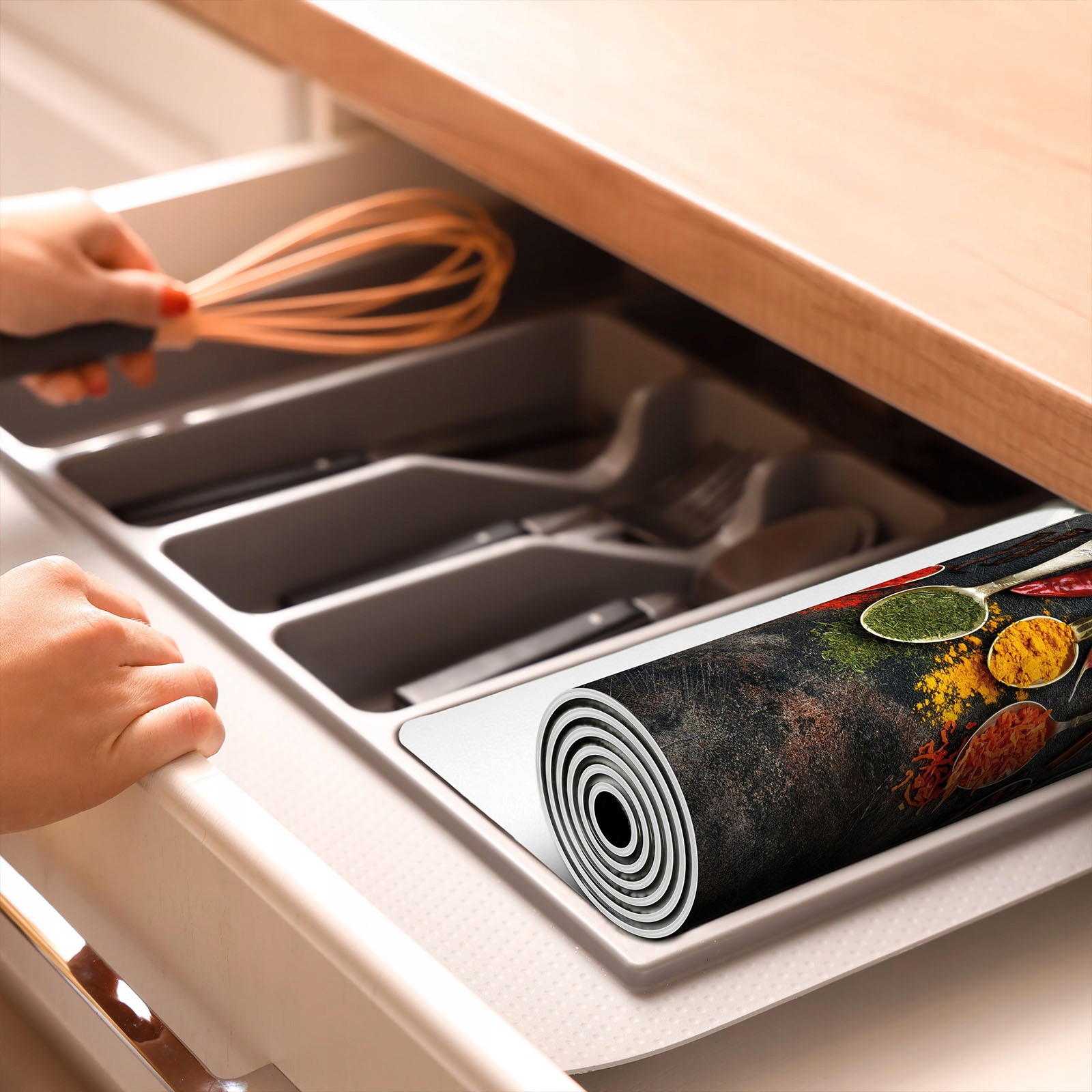 WINYLOWA OCHRONA NA INDUKCJĘ BLAT 80x52 przyprawy - łyżka Długość (cm) 52