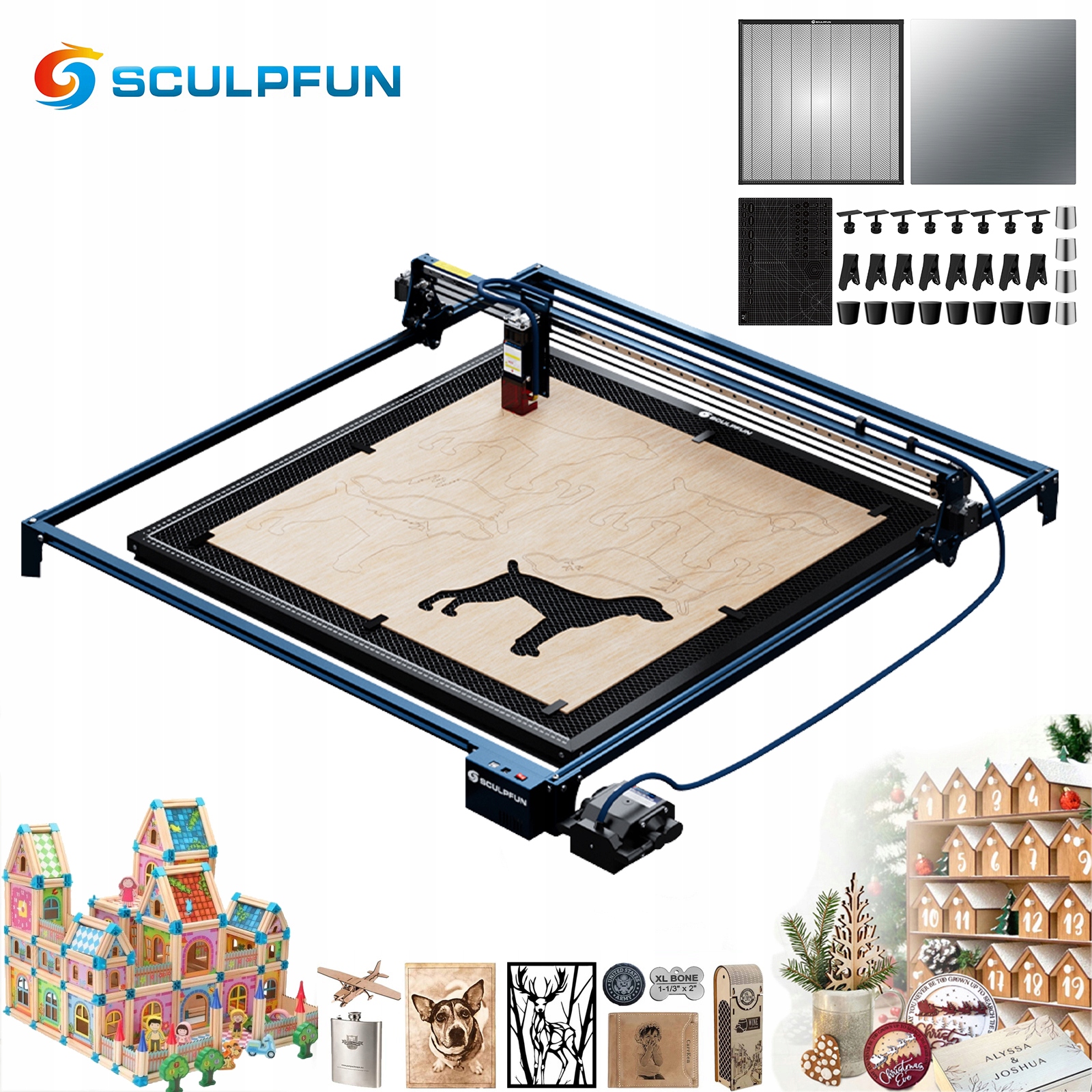 Laserové gravírování Sculpfun S30 Pro 935 mm*905 mm+pad