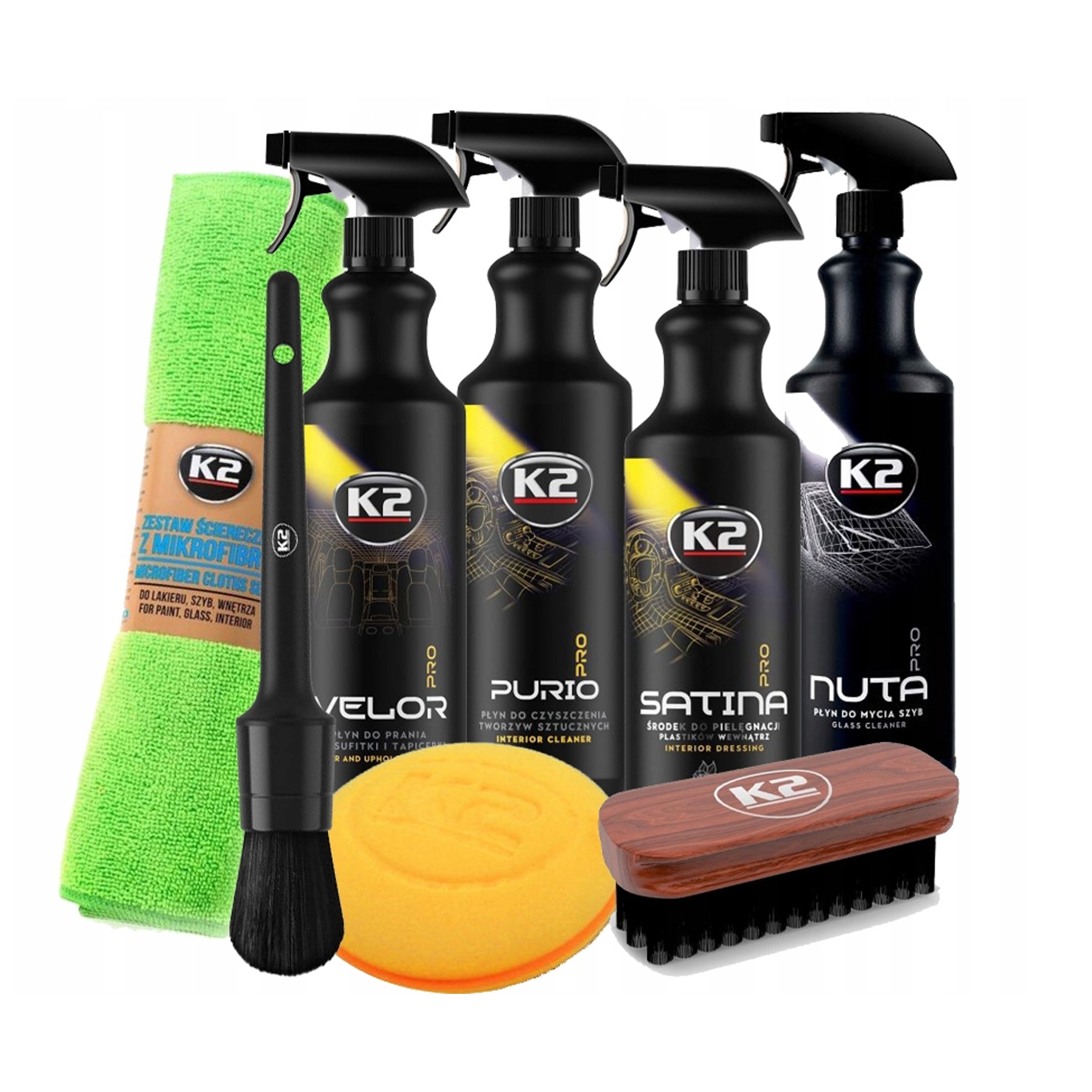 K2 Pro velký set pro čištění interiéru vozidla