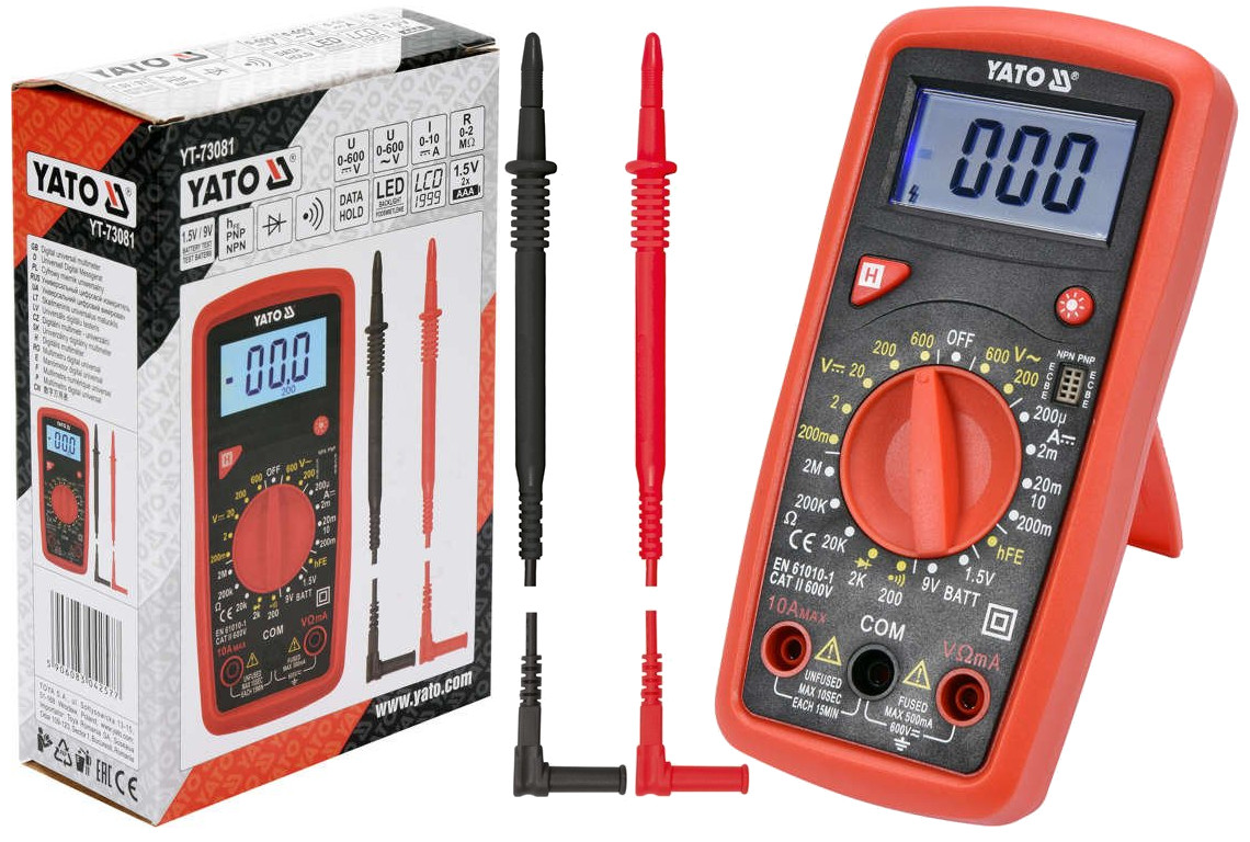 

YT-73081 Miernik Cyfrowy multimetr Yato test Buzer