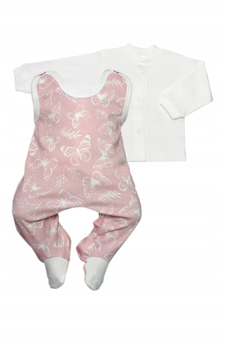 

Wyprawka śpiochy + kaftanik 56 Motylki