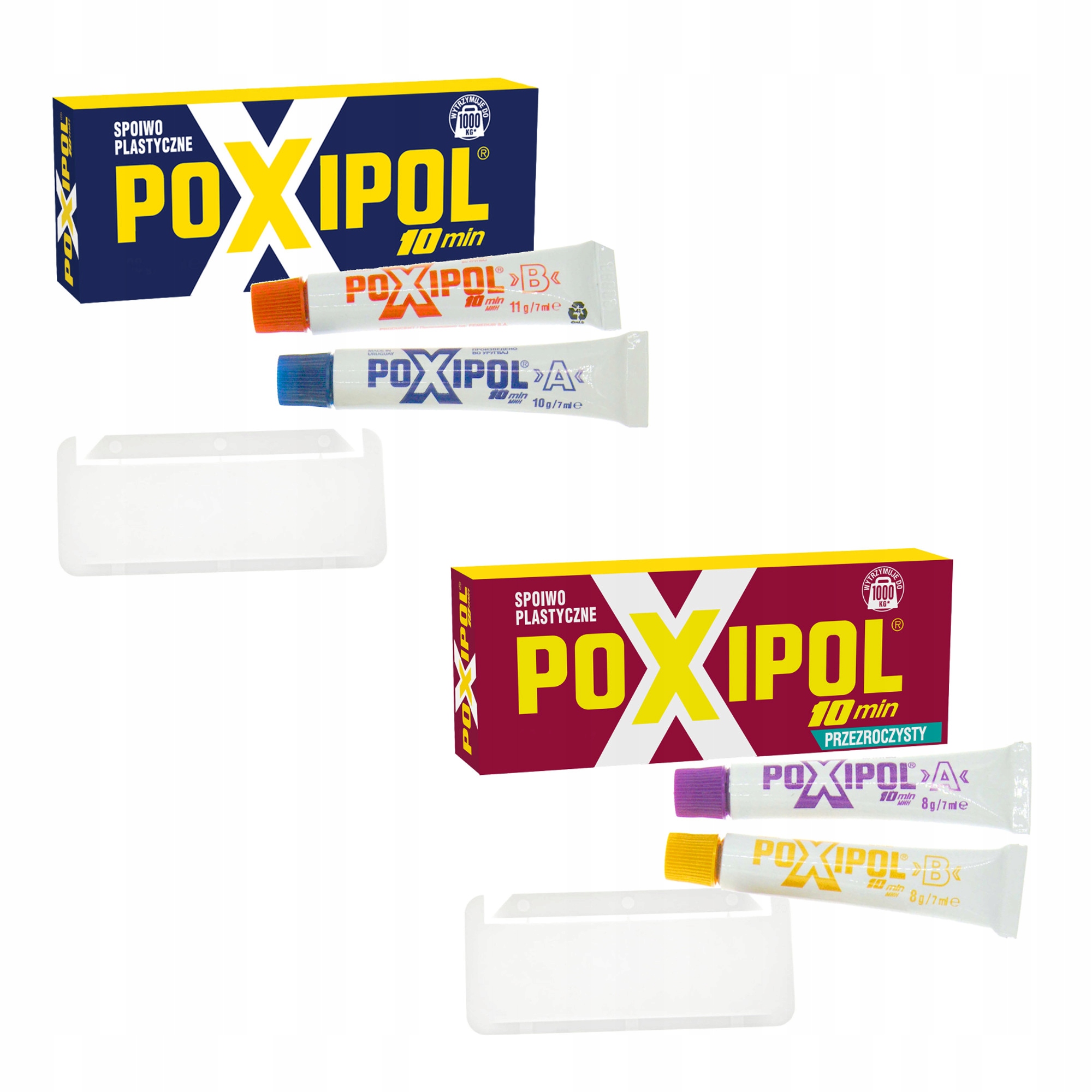 KLEJ POXIPOL 14ml PRZEZROCZYSTY METALICZNY 2szt