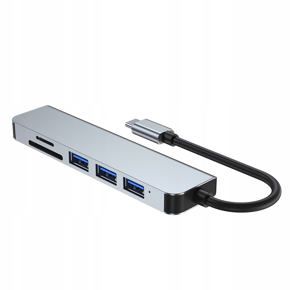 Adapter 6w1 Hub Usb C 3.1 Hdmi Sd Vga 3xUSB Stacja Rozgałęźnik Rozdzielacz