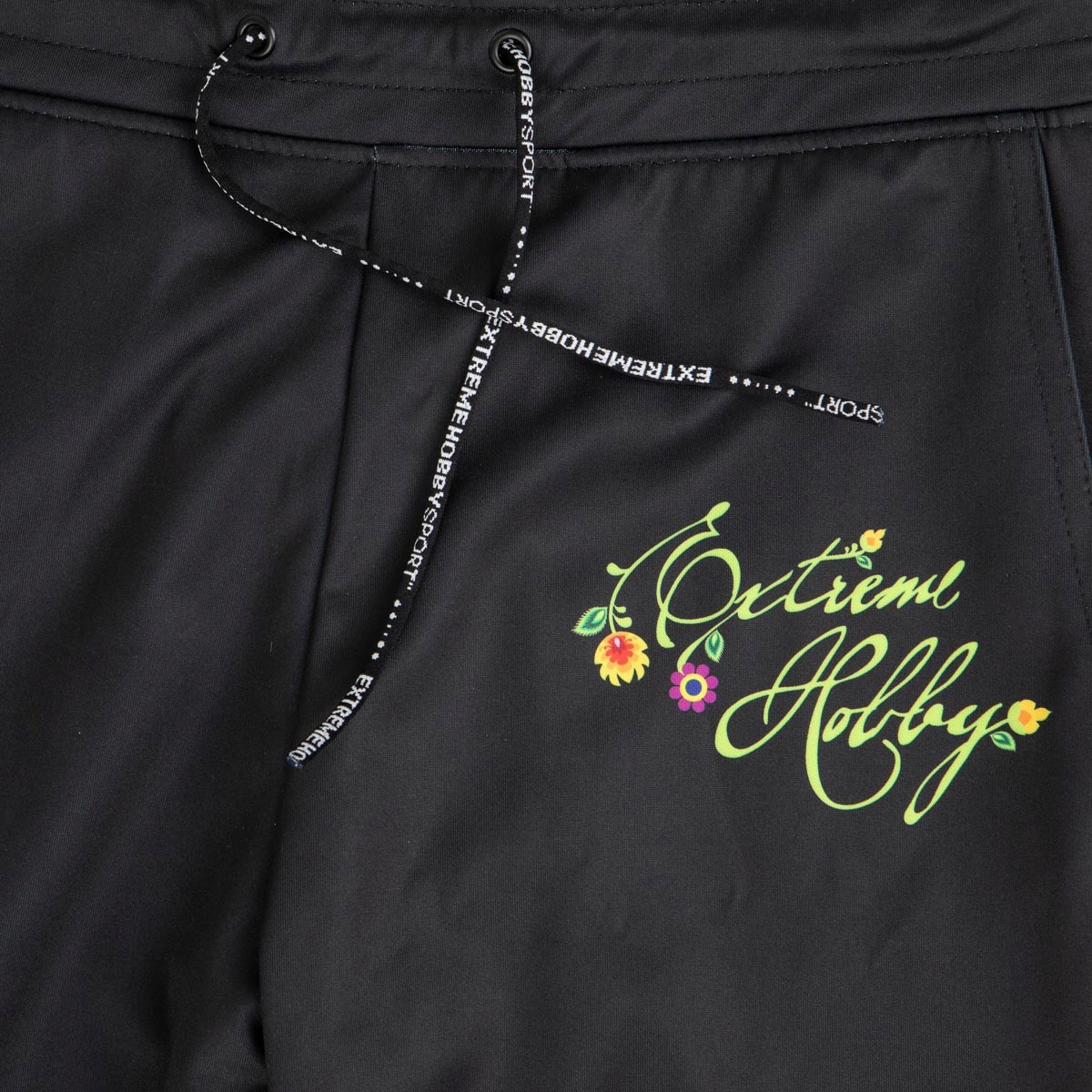 Dres Damski Komplet Sportowy Czarny Kwiaty FOLK L Kolekcja EXTREME HOBBY Sport