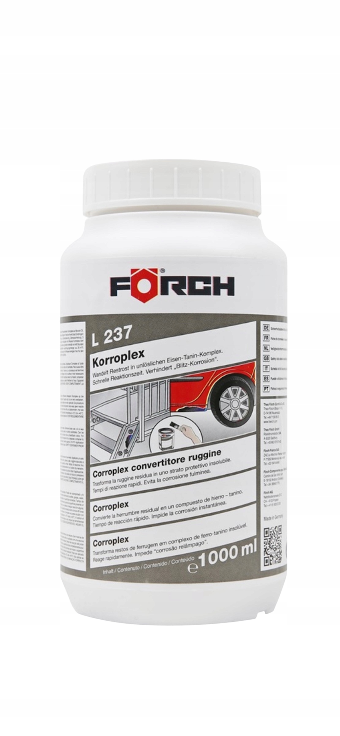 Wysokiej jakości neutralizator rdzy Forch Korroplex L237 1000 ml