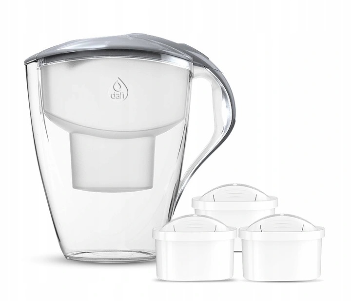 Dzbanek filtrujący wodę Dafi Astra Led 3.0L +3 filtr wkład Unimax (stalowy)