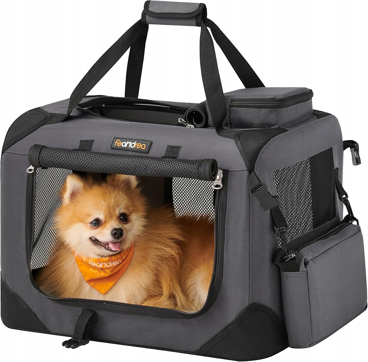 Transporter dla psa kota składany torba oddychająca 50cm Feandrea