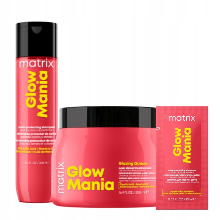 Matrix Glow Mania šampon a maska pro posílení barvených vlasů Dárek