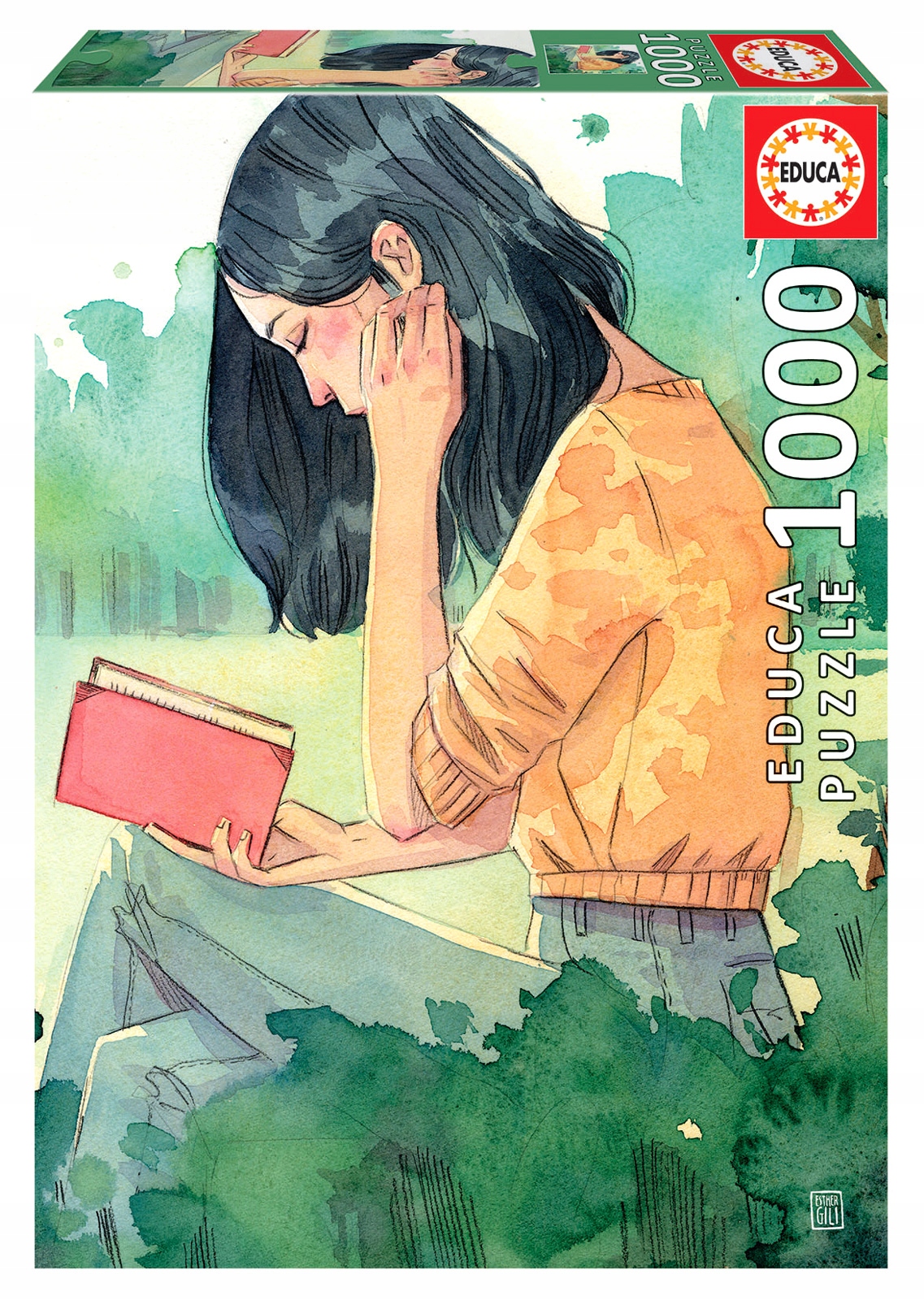 

Educa Puzzle 1000 Wielbicielka książek Esther Gili