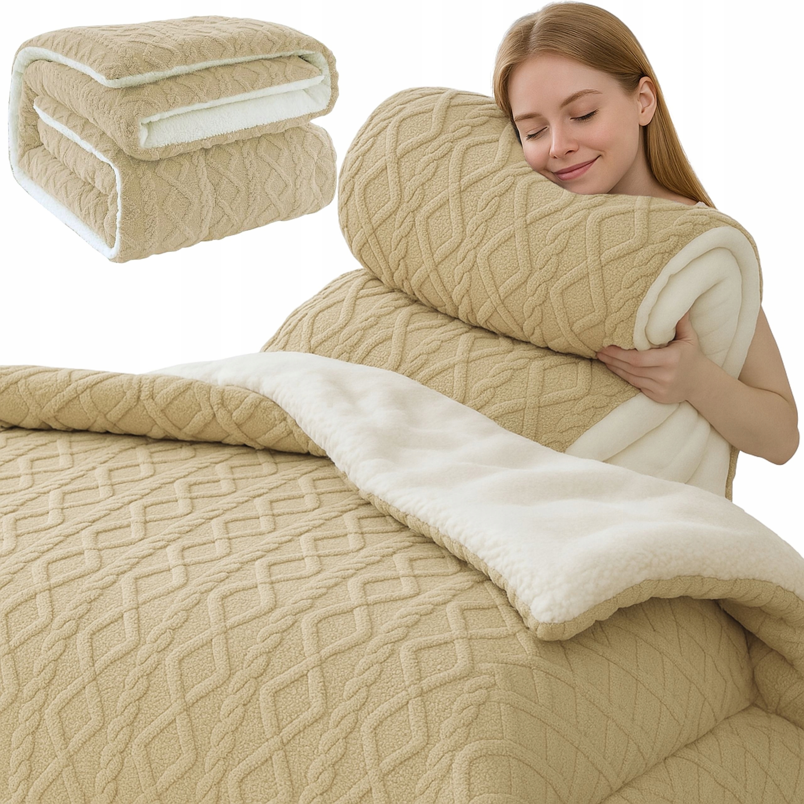 Hrubá Oboustranná Deka Beránek 5,2 Kg Peřina Teplá Zimní Nadýchaná 200X230