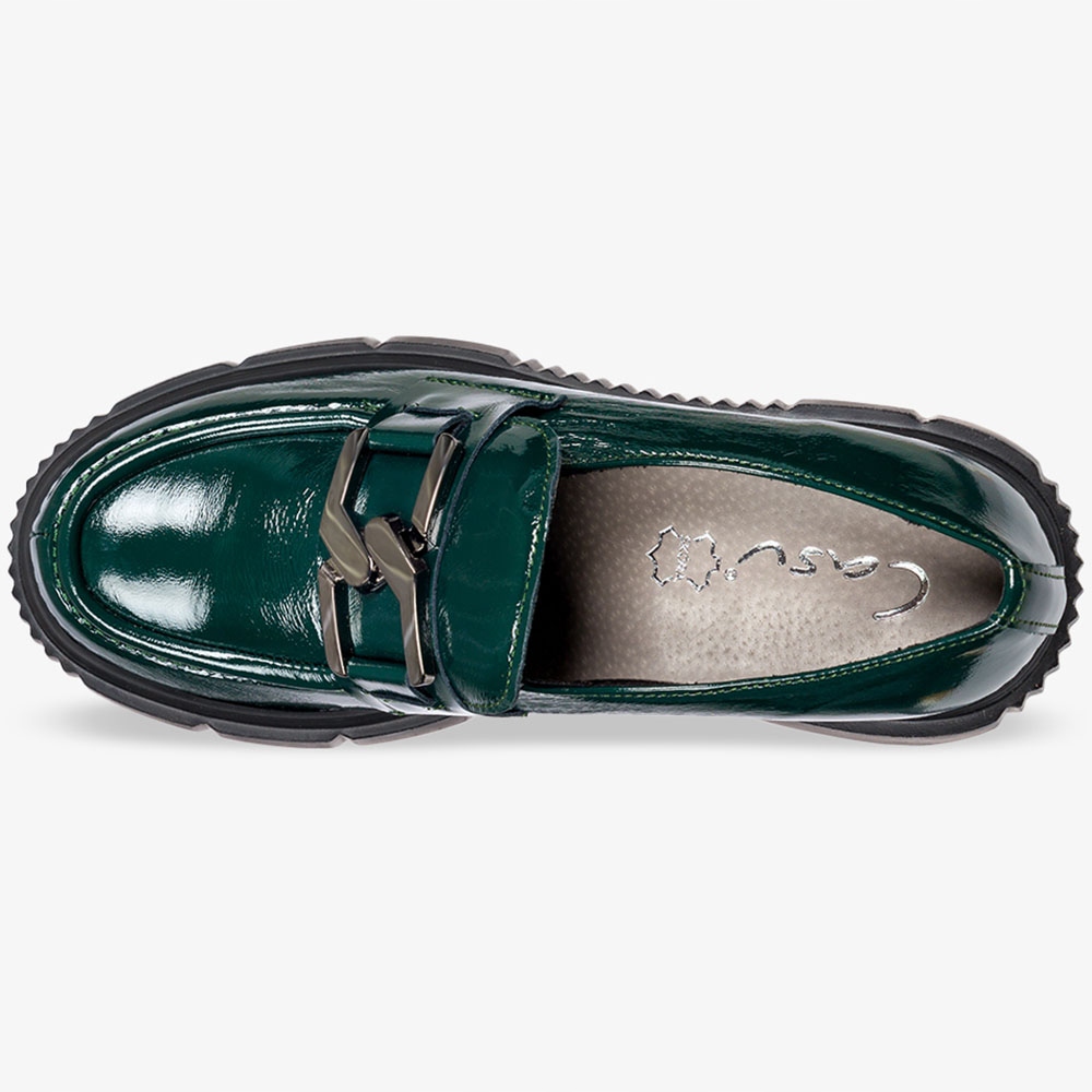 MOKASYNY PÓŁBUTY NA PLATFORMIE ŁAŃCUCH SKÓRA r 40 Rozmiar 40