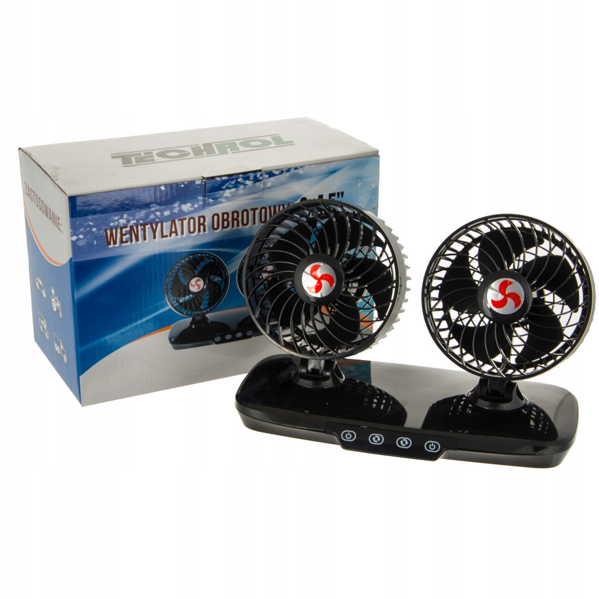 Wentylator wiatrak samochodowy podwójny 24V dotyk Producent inny