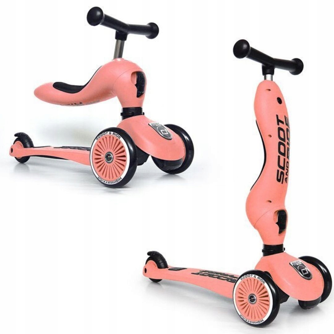 SCOOT and RIDE hulajnoga Jeździk 1-5lat Highwaykick1 2w1 Peach