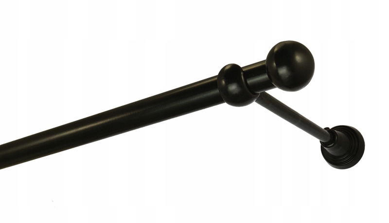 

Karnisz metalowy fi 19 pojedynczy 110 cm bez żabek