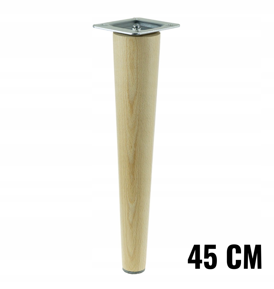 

1x Noga nóżka bukowa lakier prosta zestaw 45 cm