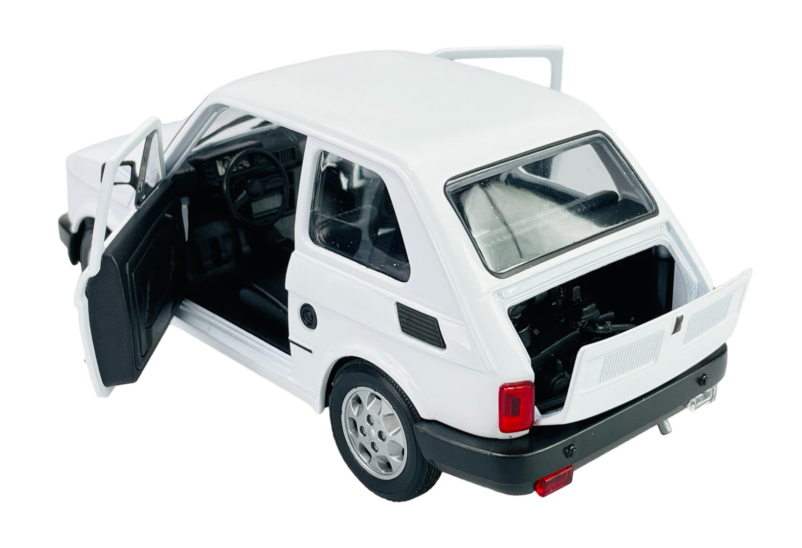 Welly Fiat 126P Maluch Biały 1:21 Legendy PRL Nowy Kolor dominujący biel
