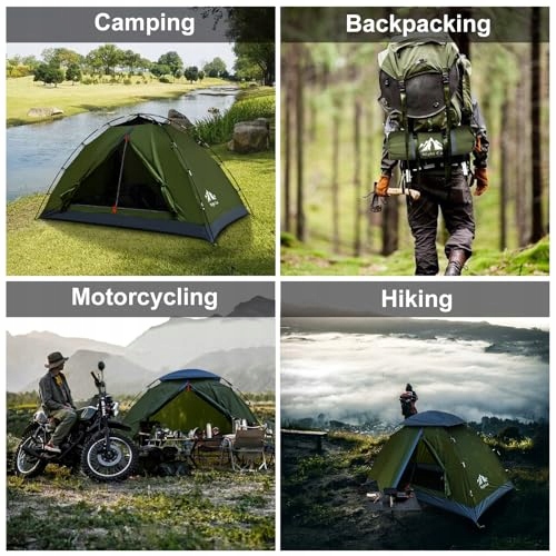 NIGHT CAT Namiot Jednoosobowy Wodoodporny Lekki Łatwy Montaż Camping — miniatura 8
