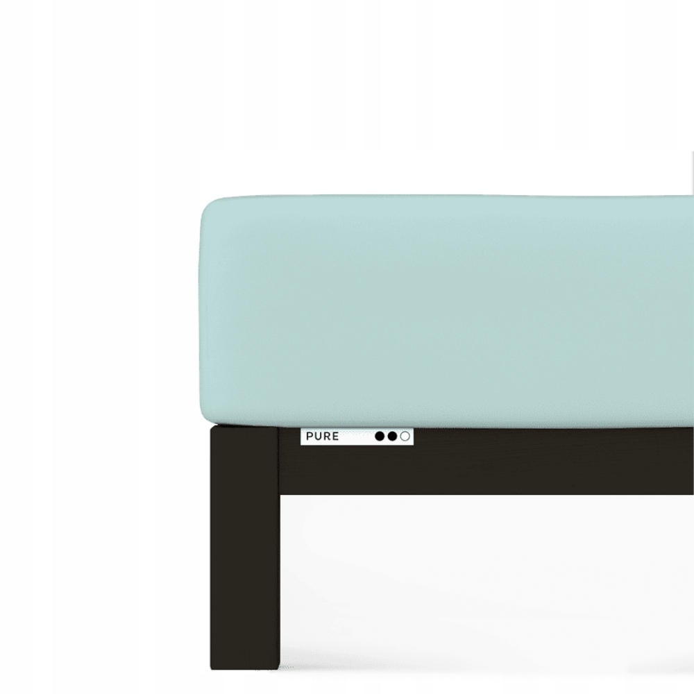 Prostěradlo Schlafgut Pure Standard 120x190-130x220 cm Petrol Light 435