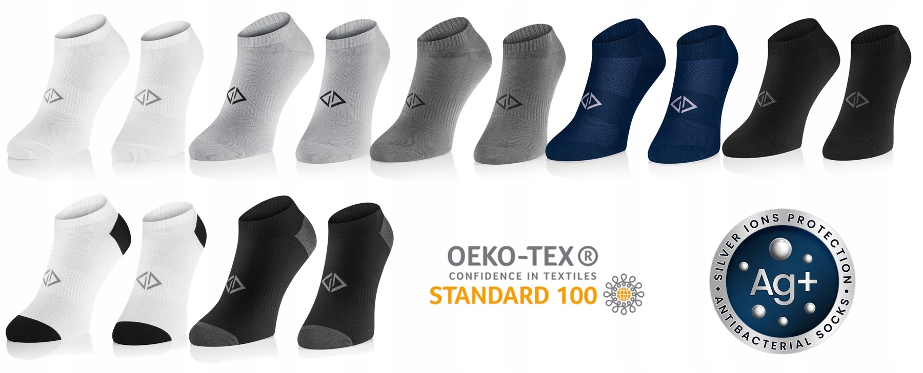 STOPKI ANTYBAKTERYJNE INTENSO ODDYCHAJĄCE Z JONAMI SREBRA JAKOŚĆ PREMIUM Kod producenta 0624_wz08A