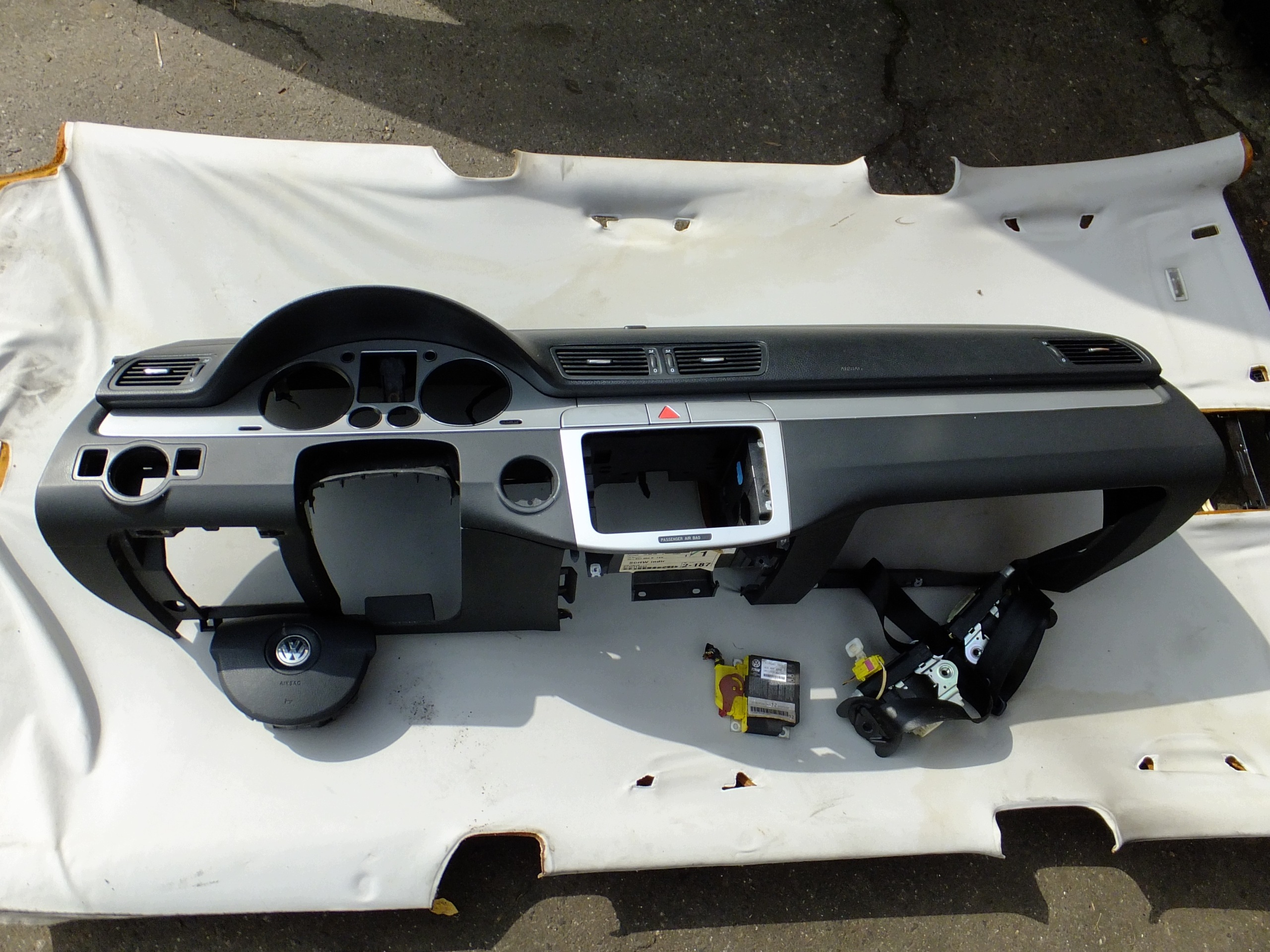 Konsole airbag Gurten komplet vw passat b6 2007r