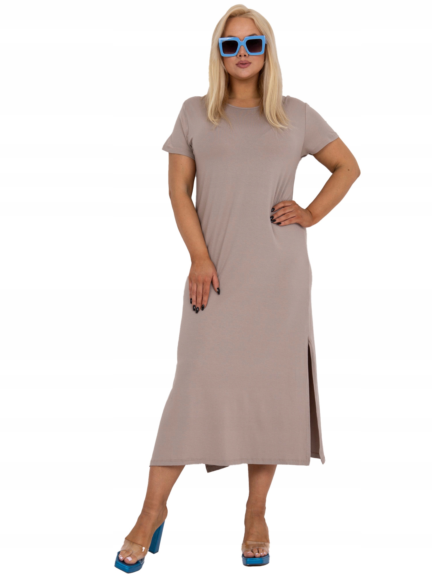 

Wygodna Sukienka damska dopasowana Plus Size - XL