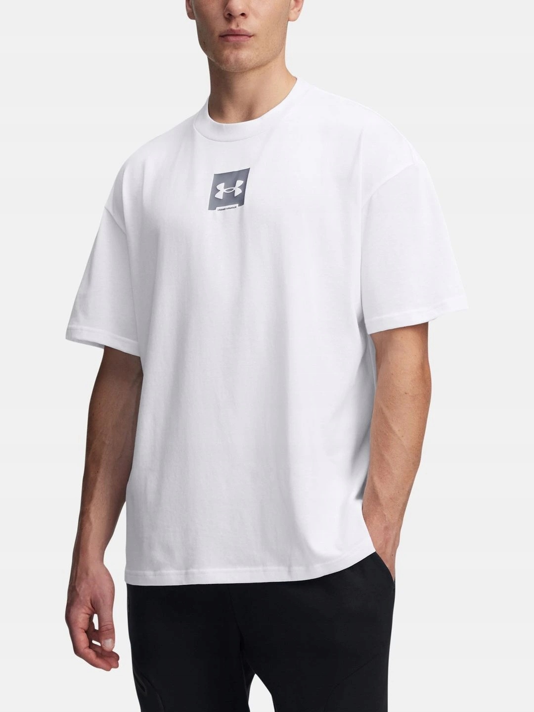 Pánské triko Under Armour Ua M Hw Os Sm Box Ss bílé 1386803-101 2000219