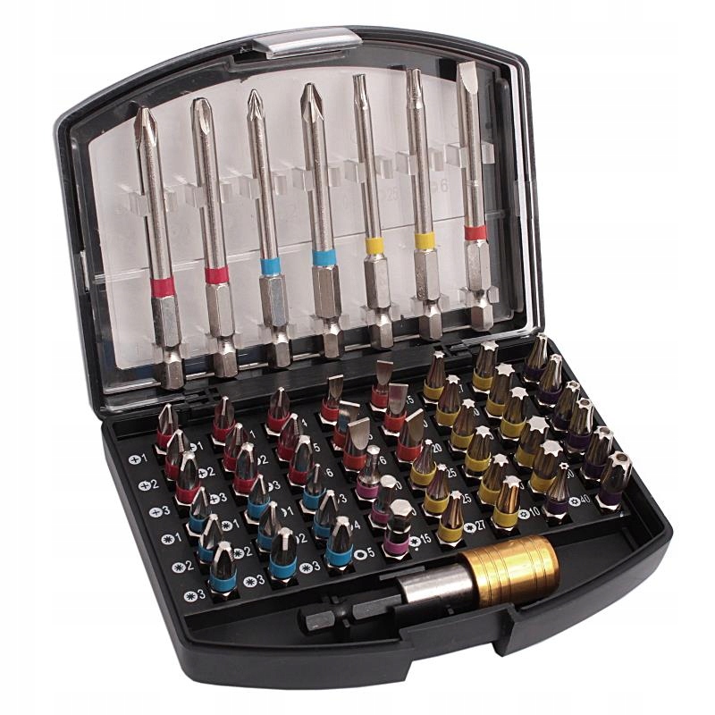 KOŃCÓWKA BIT, GROT KOMPLET 56SZT STAL S2