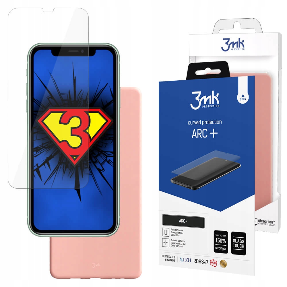 

Folia ochronna 3mk + Etui Pink Case do iPhone Xr