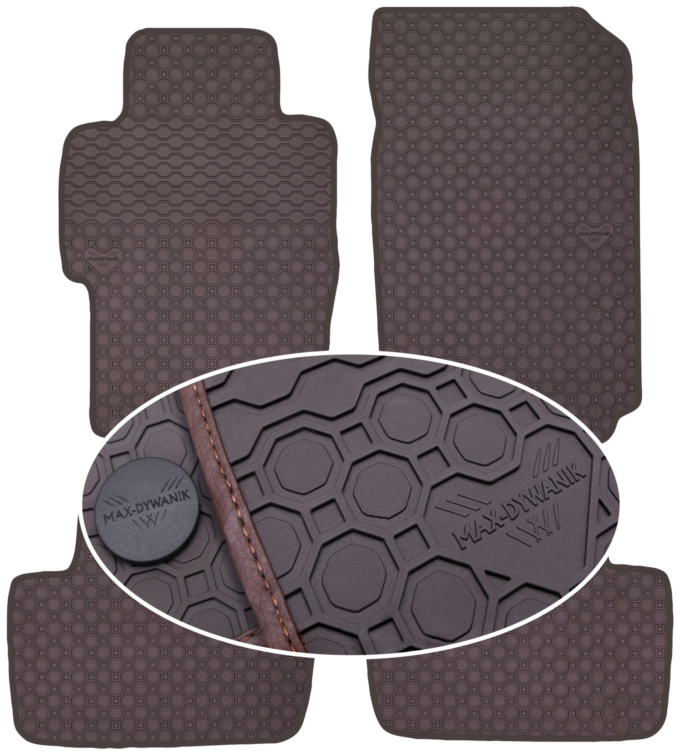 Honda Accord VII 2003-2008 Koberce Hnedé