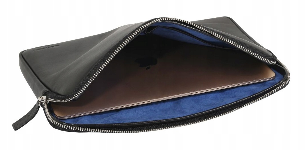 Torba Etui pokrowiec na laptopa z prawdziwej skóry 12 cali Stilgut czarny