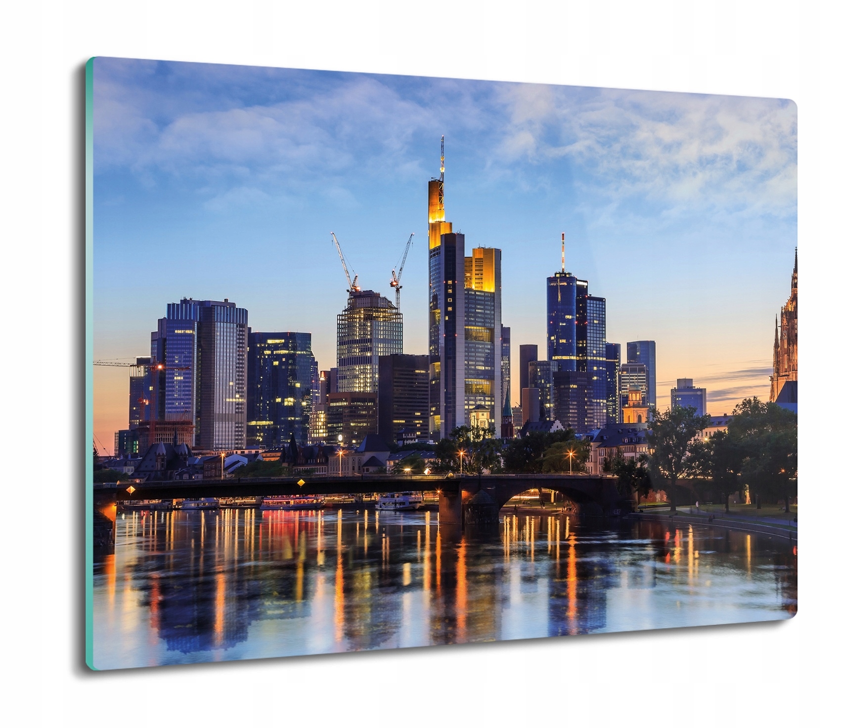 

Miasto wieżowce noc 60x52 deska nowoczesna szklana