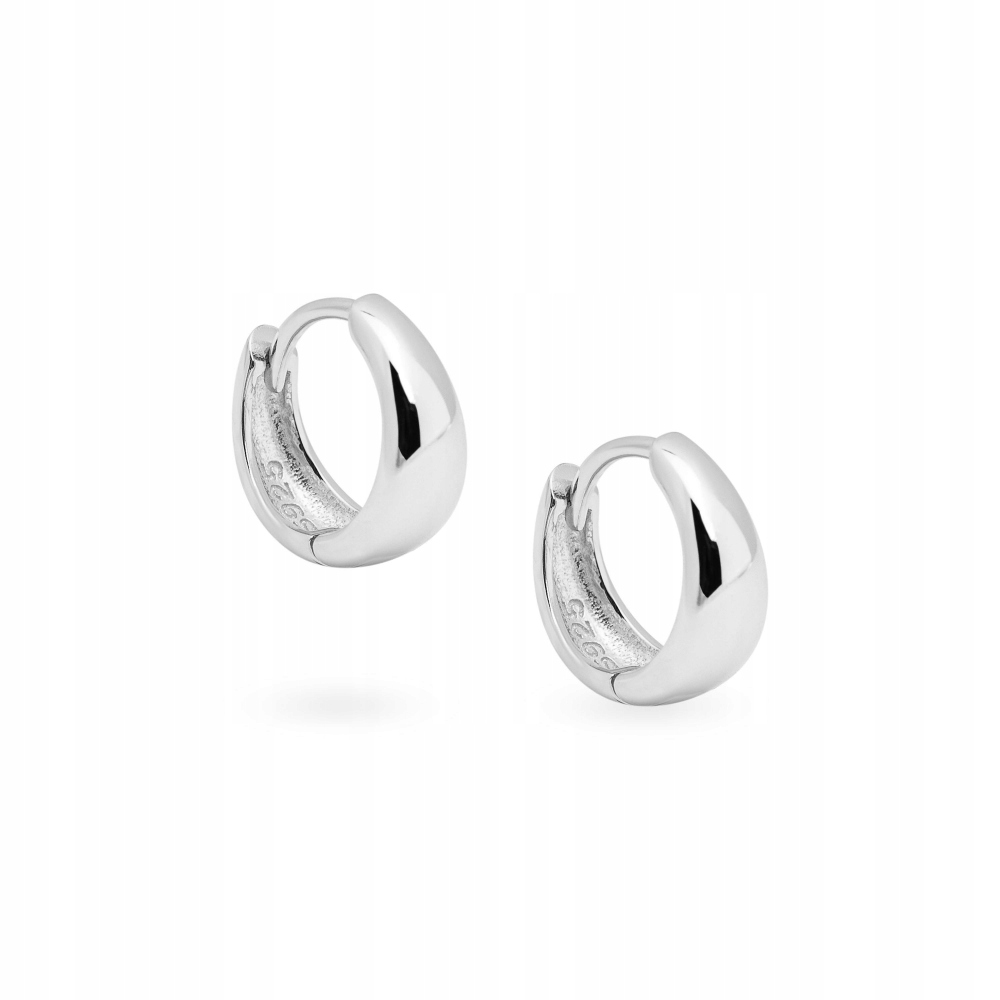 Kolczyki koła srebrne Ania Kruk gładkie szerokie vintage 1,1 cm srebro 925