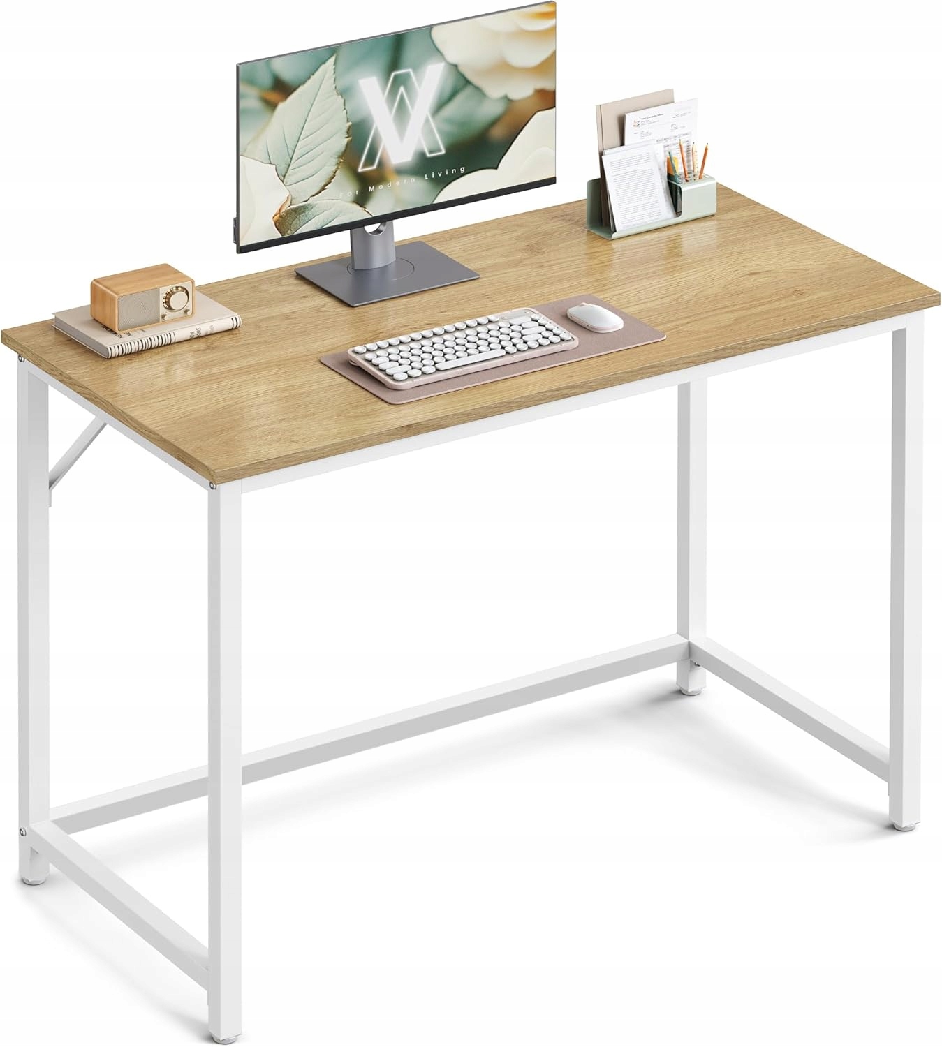 Počítačový Stôl Do Kancelárie 100x50x76 Kompaktný V Modernom Štýle Dubový