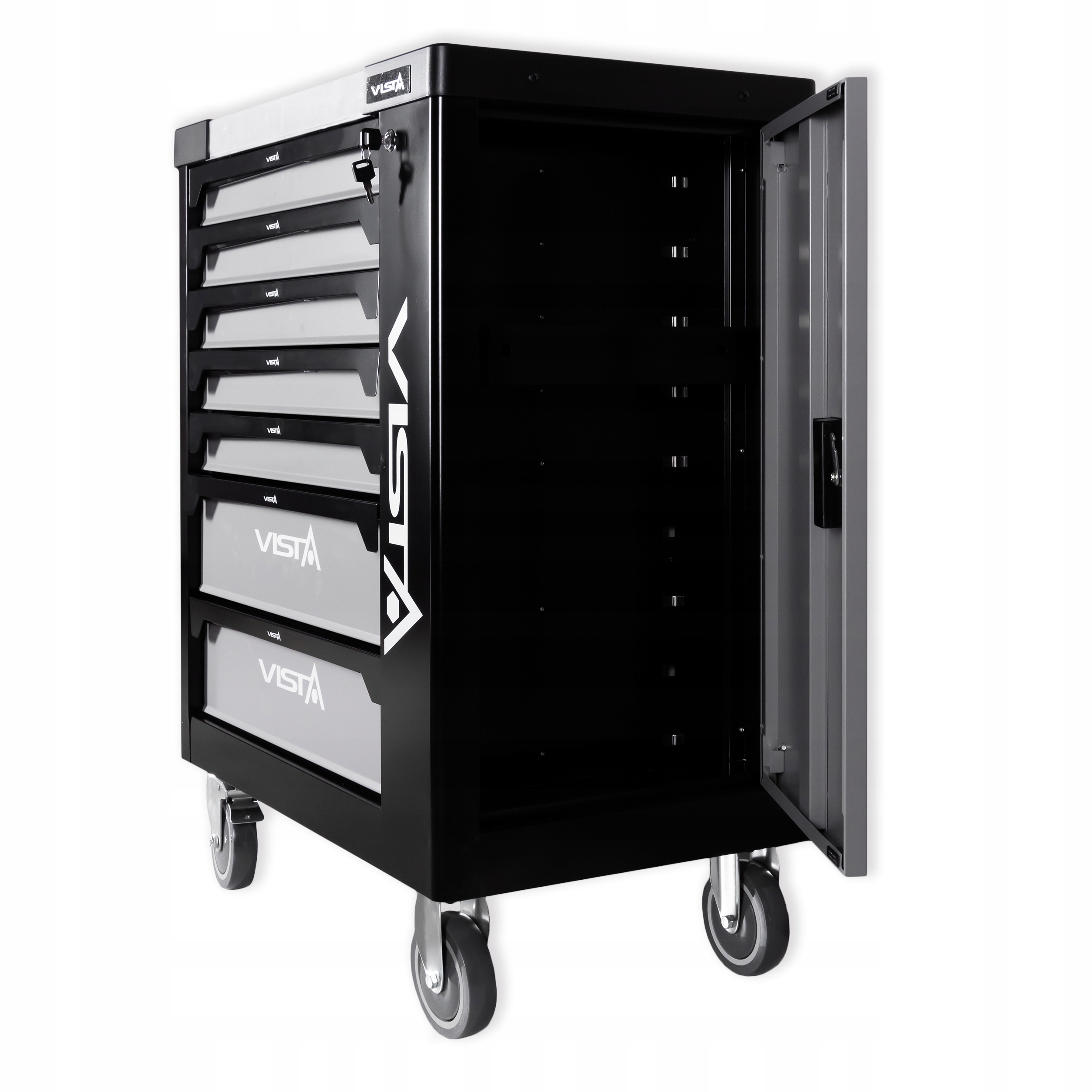 SZAFKA NARZĘDZIOWA WÓZEK WARSZTATOWY ViSTA 250el. Szerokość produktu 78.5 cm